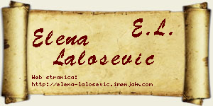 Elena Lalošević vizit kartica